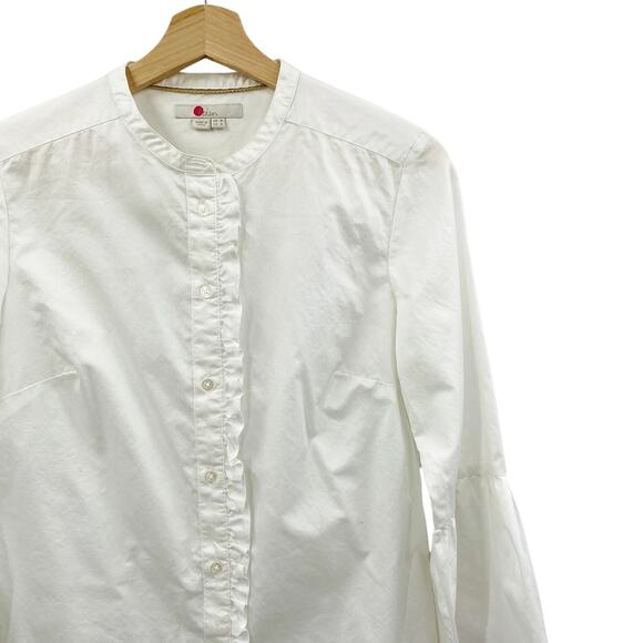 boden white Poplin button down bell sleeve top - Picture 4 of 6